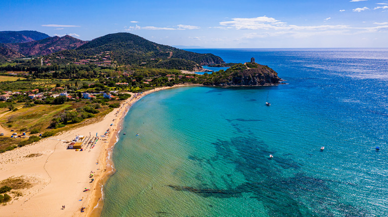 Beautiful beaches in Chia, Sardinia