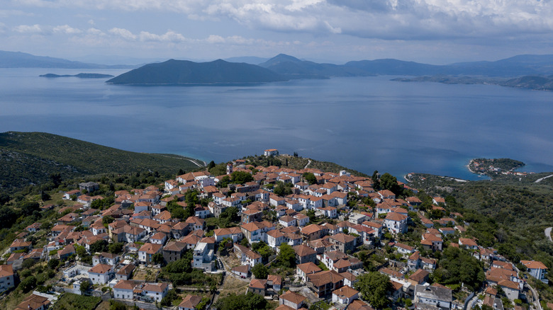 aerial view of pelion greece