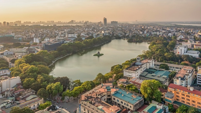 Aerial view of Hanoi