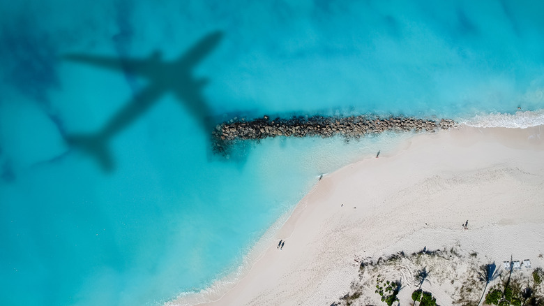 Aerial view Grace Bay Beach
