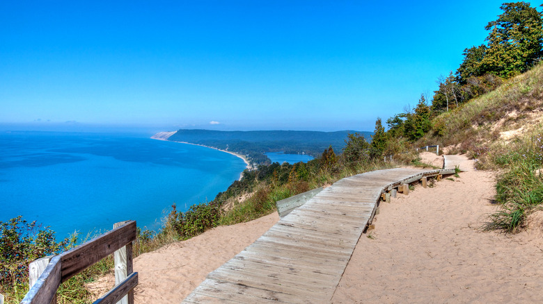 Walking path at Sleeping Bear Dunes