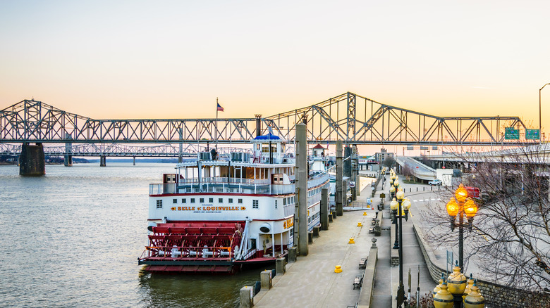 The Belle of Louisville Riverboat at a dock