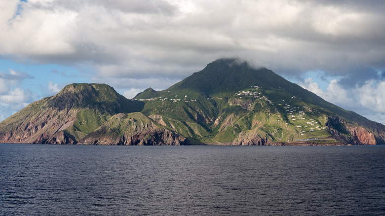 Small mountainous Caribbean Island