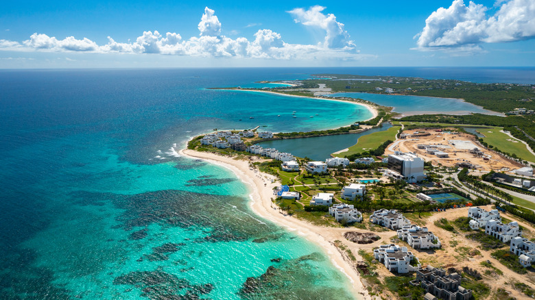 Aerial view of Anguilla