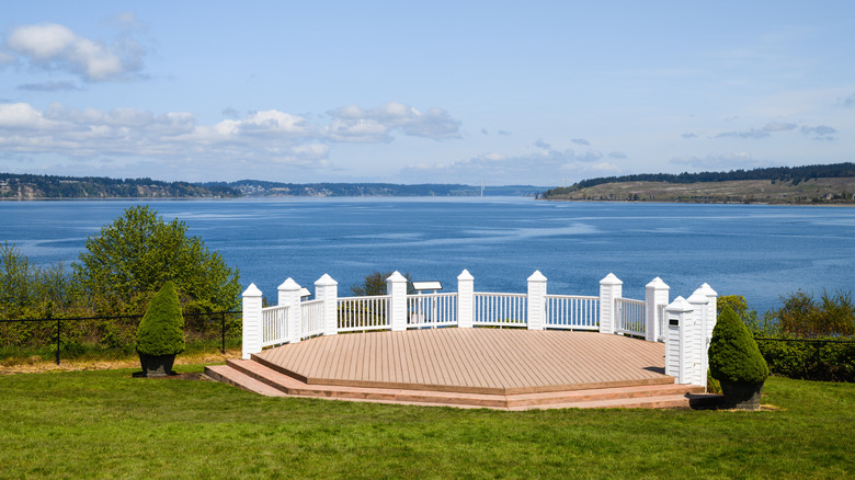 Park bandstand and sweeping Puget Sound views