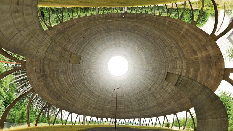 Mercator Projection panorama from inside an incomplete nuclear cooling tower