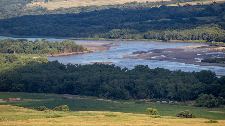 Beautiful view of Niobrara National Scenic River, Nebraska