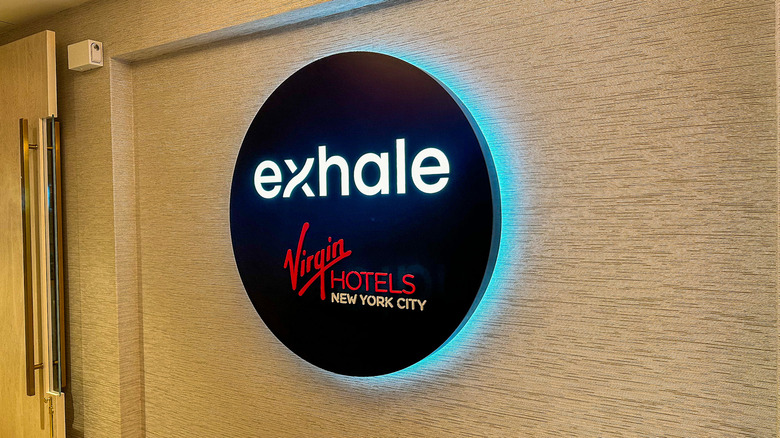 Exhale Spa sign, Virgin Hotels