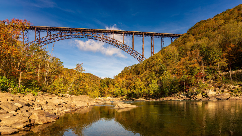 New River Gorge National Park river and bridge in Fayetteville, West Virginia