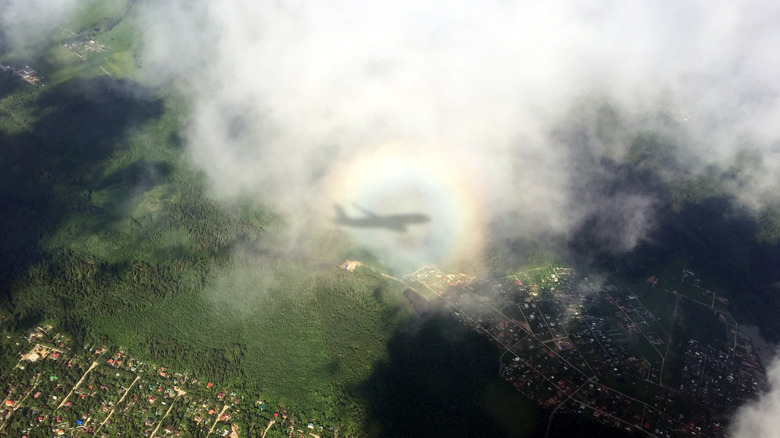 Pilot's Glory around airplane shadow