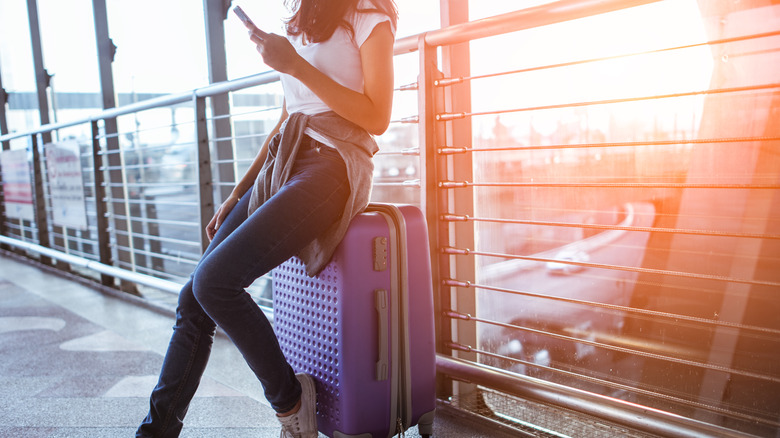 woman with luggage