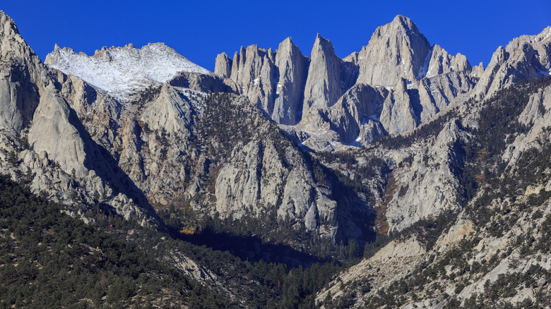 Mount Whitney and surrounding peaks in CA