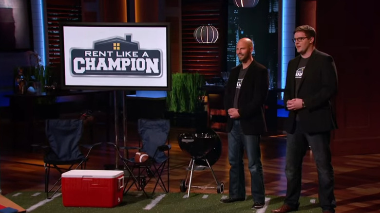 Men pitching on "Shark Tank"