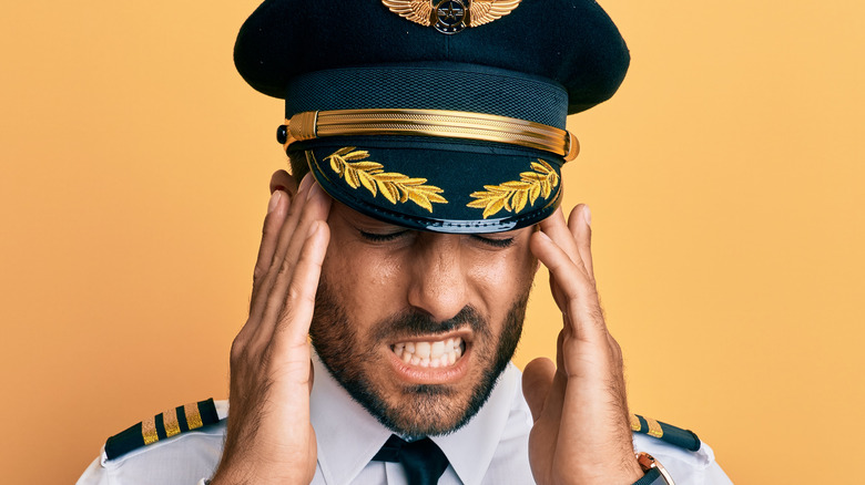 pilot looking sick