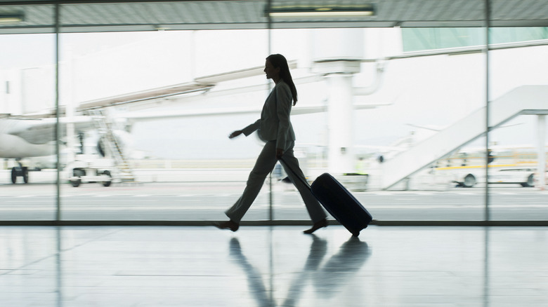 Traveler at an airport