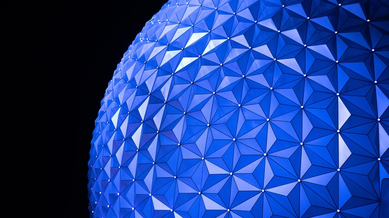 EPCOT ball at night