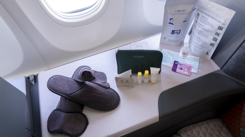 business class on plane