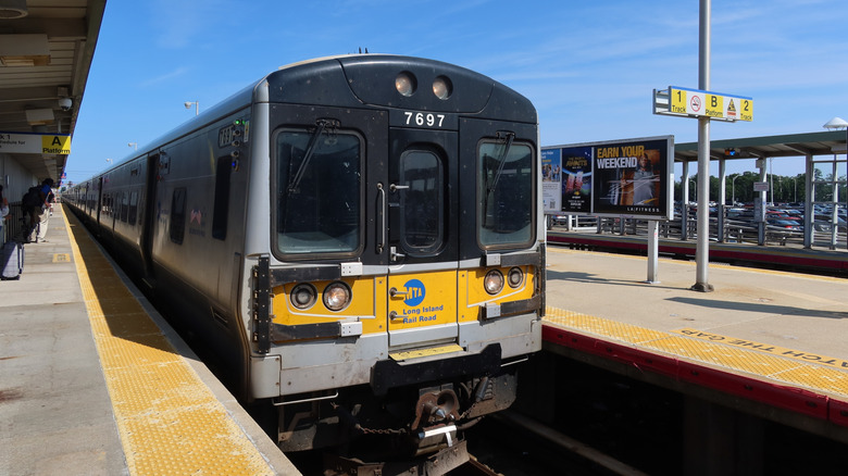 A train car on the Long Island Rail Road