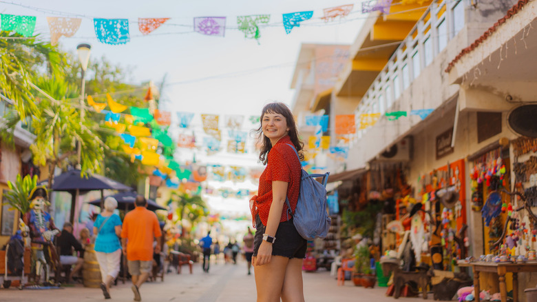 Tourist in Cozumel, Mexico