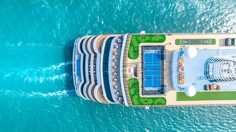 A cruise with a pool