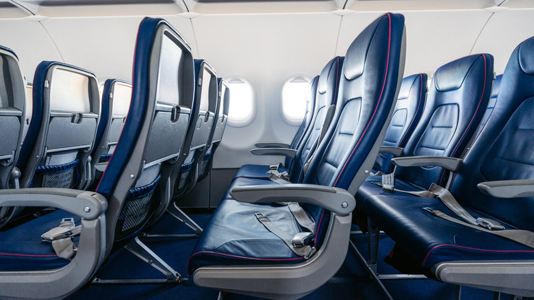 an empty seats in an airplane