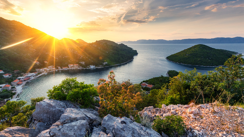 Mljet Island at sunset 