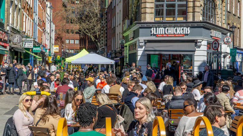 Outdoor dining in Soho London
