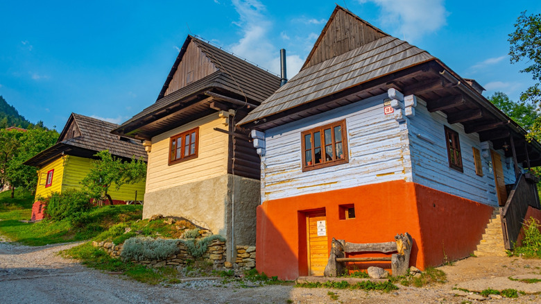 the UNESCO World Heritage Site Vlkolinec in Slovakia