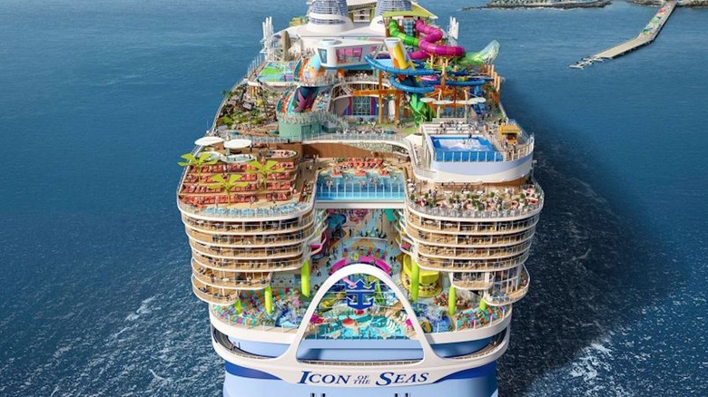 A rendering of the Royal Caribbean cruise ship Icon of the Seas