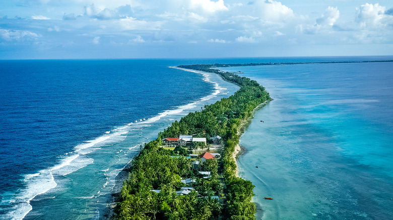 aerial view of Tuvalu