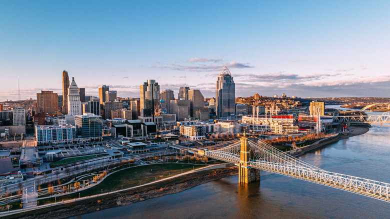 Arial view of Cincinnati, Ohio 