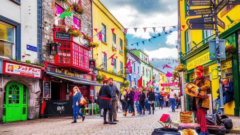 Colorful street in Ireland