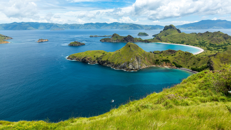 beautiful view of Padar Island at sunrise, Indonesia