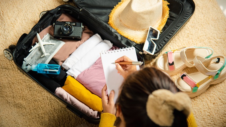 Working with a packing list