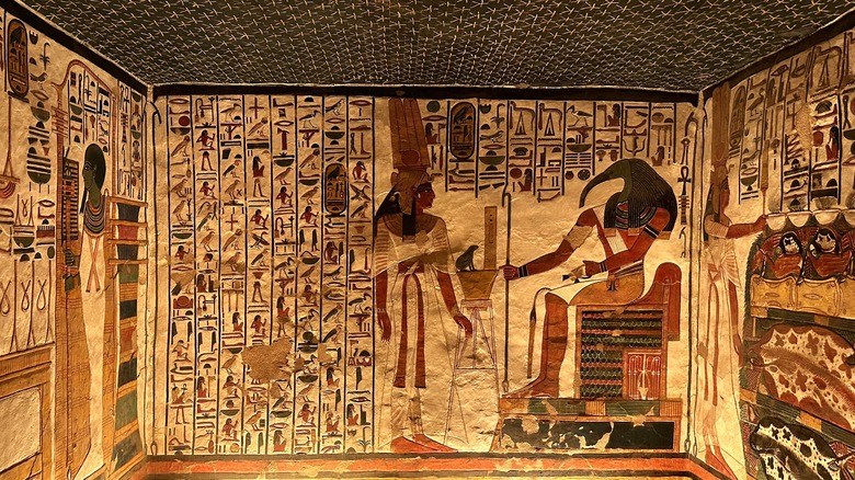 Frescoed room in the tomb of Nefertari