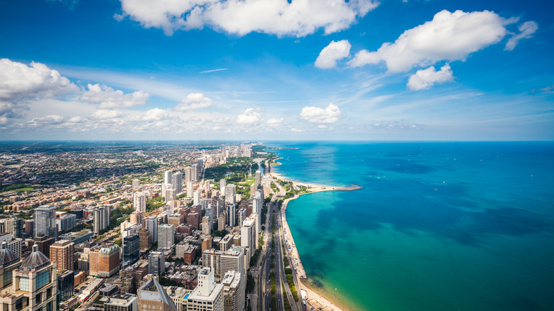 Lake Michigan Chicago in summer