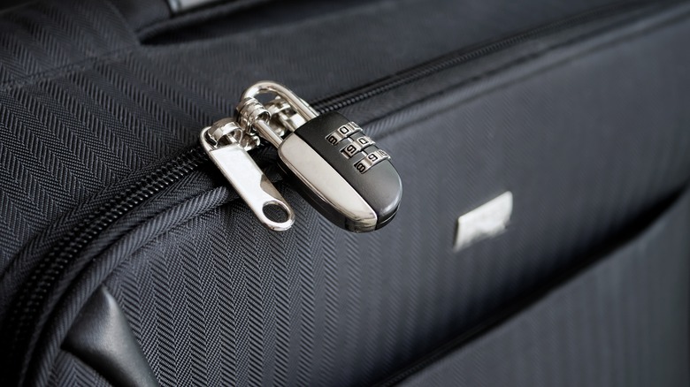 combination lock suitcase