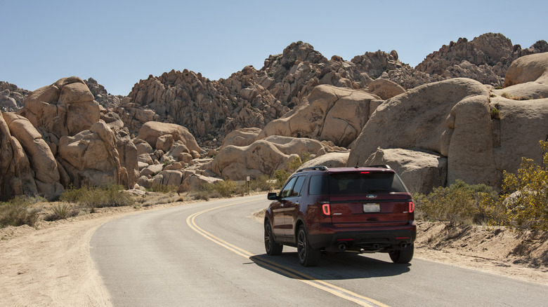Car in Joshua Tree National Park