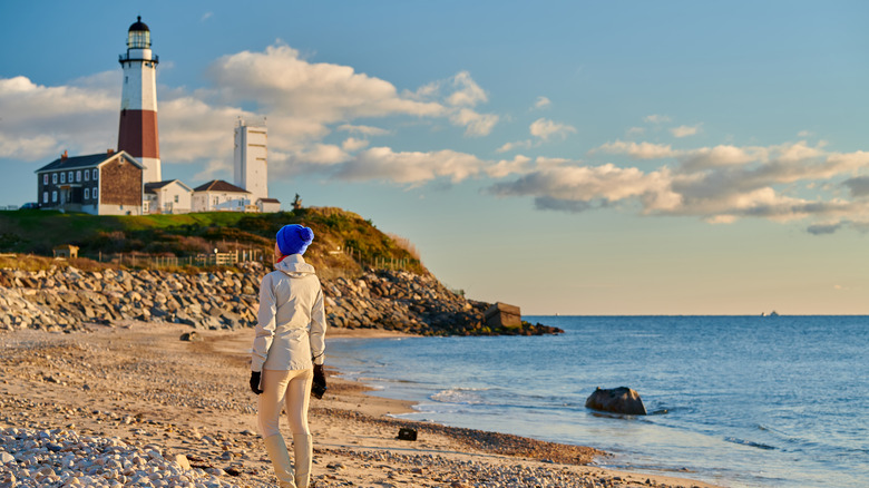 Montauk lighthouse in fall