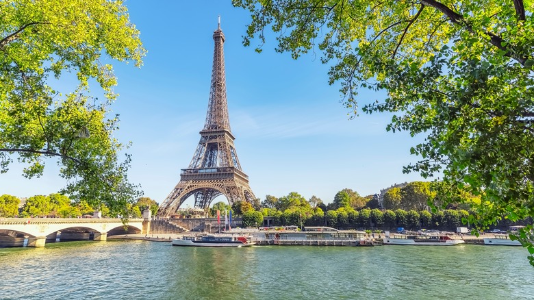 Eiffel Tower overlooking Seine River