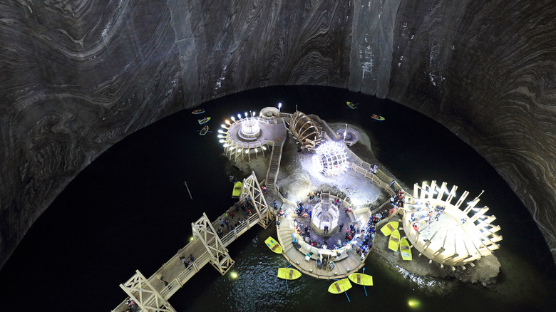 Inner view of Turda Salt Mine