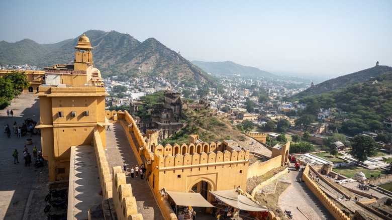 A view over Jaipur, India from a historic fort