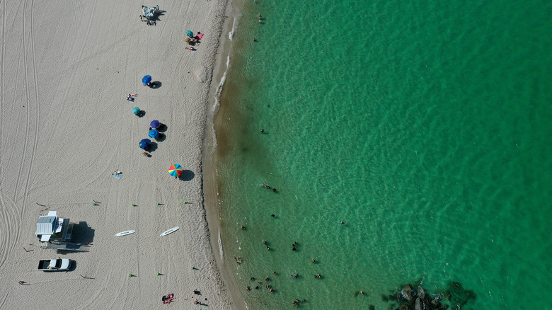 aerial view of Haulover Beach