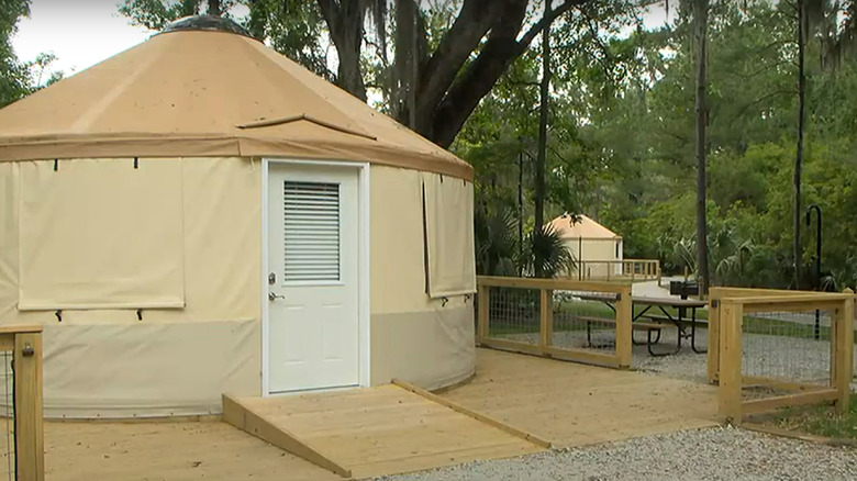 Rental yurts at Skidaway Island State Park