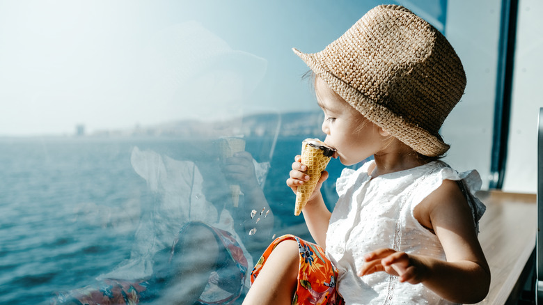 Girl eating ice cream